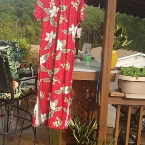 Caribbean Joe red flowered dress